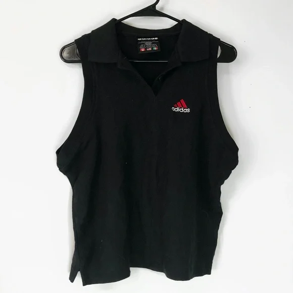 Vintage Adidas Collared Sleeveless Tennis / Golf Tank Top Sz L - Picture 1 of 3
